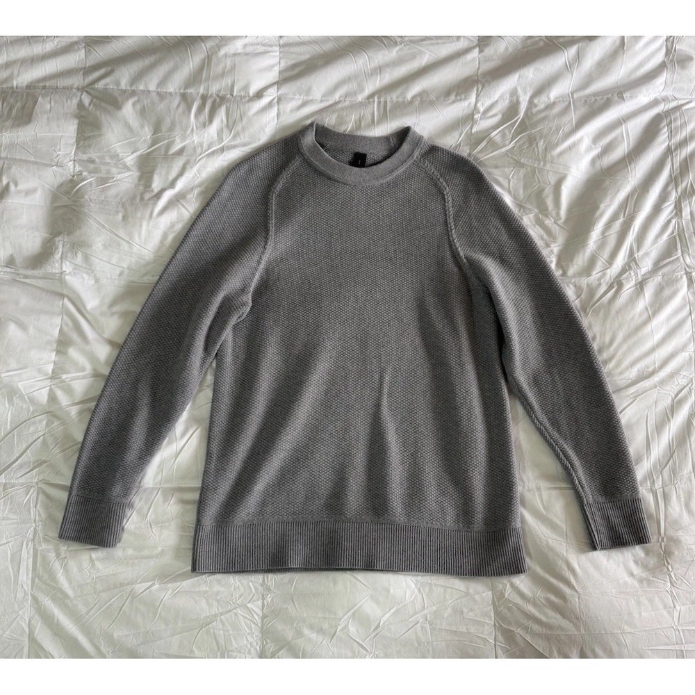 Lululemon Textured Knit Crewneck Sweater Size Small Gray Soft Stretch NWOT